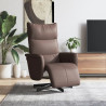 Sillón reclinable con reposapiés cuero sintético marrón 1