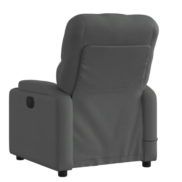 Sillón de masaje reclinable de tela gris oscuro M 4