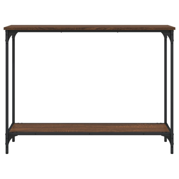 Mesa consola 101x30.5x75 cm derivados madeira carvalho castanho M 4
