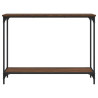 Mesa consola 101x30.5x75 cm derivados madeira carvalho castanho 4