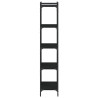 Librería de 5 estantes madera de ingeniería negro 60x30x154 cm 5