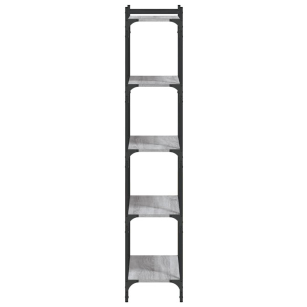 Librería 5 estantes madera ingeniería gris Sonoma 60x30x154 cm M 5