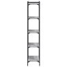 Librería 5 estantes madera ingeniería gris Sonoma 60x30x154 cm 5