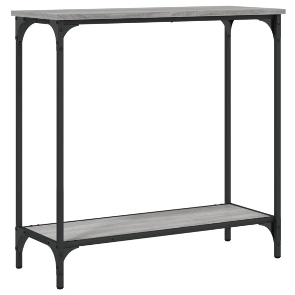 Mesa consola madera de ingeniería gris Sonoma 75x30.5x75 cm M 2