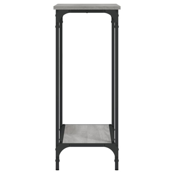 Mesa consola madera de ingeniería gris Sonoma 75x30.5x75 cm M 5