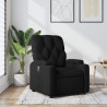 Sillón reclinable de tela negro 1