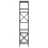 Librería 5 estantes madera ingeniería gris Sonoma 59x35x171 cm 5
