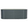 Canteiro elevado de jardim aço galvanizado 240x80x81cm cinzento 2