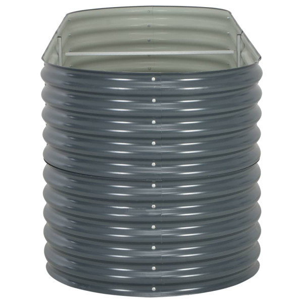 Arriate de acero galvanizado gris 240x80x81 cm M 4