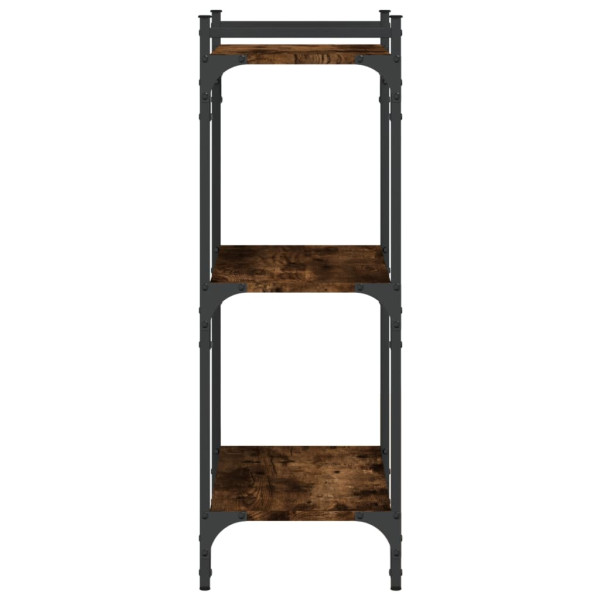 Librería 3 estantes madera ingeniería roble ahumado 60x30x86 cm M 5