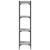Librería 4 estantes madera ingeniería gris Sonoma 40x30x120 cm 5