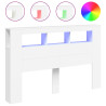 Cabeceira cama c/ LEDs 160x18.5x103.5 cm deriv. madeira branco 2