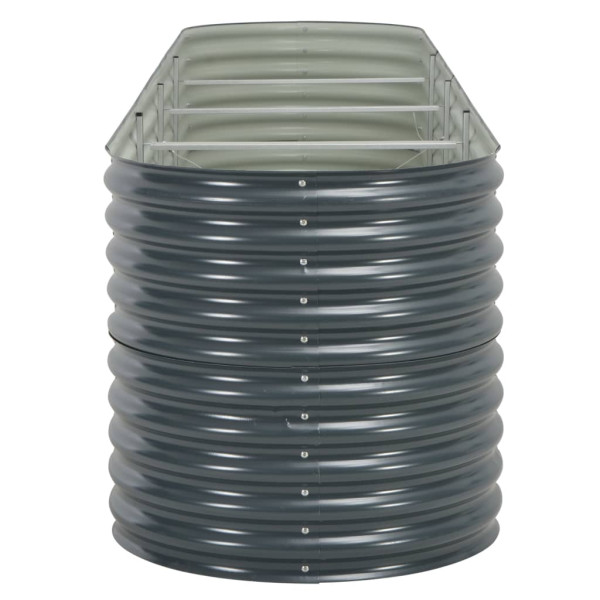 Arriate de acero galvanizado gris 400x80x81 cm M 4