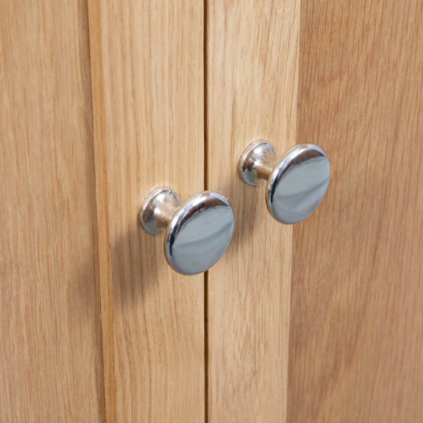 Armario de esquina de madera maciza de roble 80x33.5x78 cm M 2