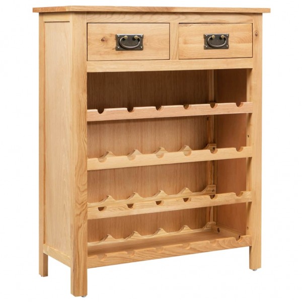 Mueble botellero de madera maciza de roble 72x32x90 cm M 3