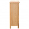 Mueble botellero de madera maciza de roble 72x32x90 cm 4