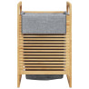 Cesto de roupa suja c/ saco cinzento 32x30x36.5 cm bambu 3
