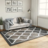 Alfombra lavable antideslizante negro y blanco 160x230 cm 1