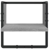 Estantes pared con barras 4 pzas madera ingeniería gris Sonoma 5