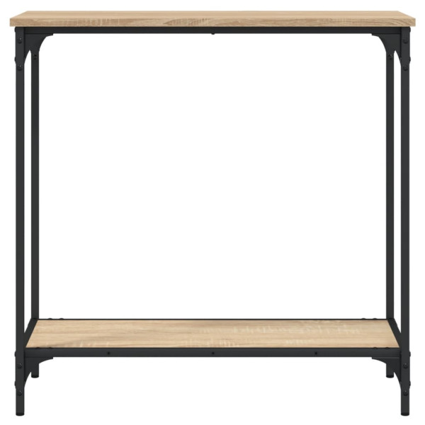 Mesa consola madera de ingeniería roble Sonoma 75x30.5x75 cm M 4
