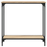 Mesa consola madera de ingeniería roble Sonoma 75x30.5x75 cm 4