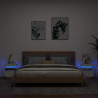 Mesitas de noche con luces LED 2 unidades blanco 40x39x48.5 cm 3