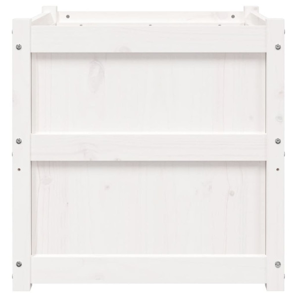 Jardineras 2 uds madera maciza de pino blanco 60x60x60 cm M 5