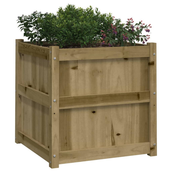 Jardinera de madera maciza de pino impregnada 60x60x60 cm M 4