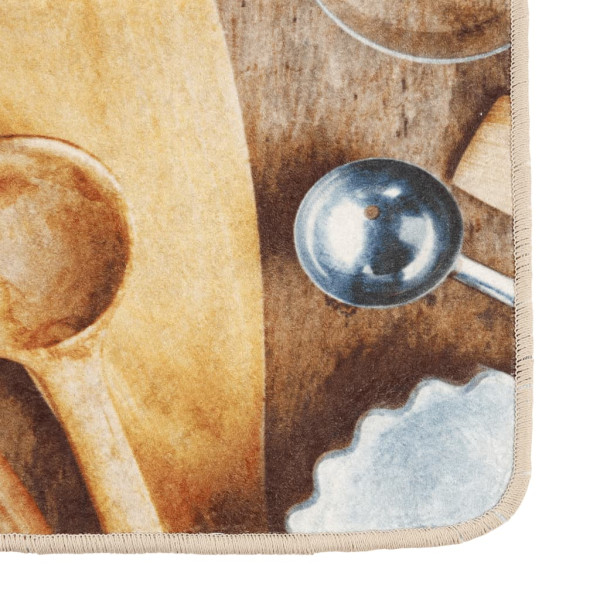Tapete de cozinha lavável antiderrapante 60x180 cm multicor M 3