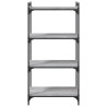 Librería 4 estantes madera ingeniería gris Sonoma 60x30x120 cm 4