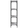 Librería 4 estantes madera ingeniería gris Sonoma 60x30x120 cm 5
