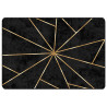 Tapete lavável antiderrapante 160x230 cm preto e dourado 2