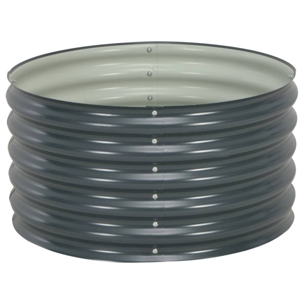 Arriate de acero galvanizado gris 80x80x44 cm D