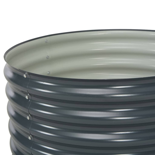 Arriate de acero galvanizado gris 80x80x44 cm M 3