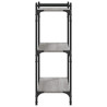 Librería 3 estantes madera ingeniería gris Sonoma 80x30x86 cm 5