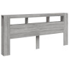 Cabecero LED madera ingeniería gris Sonoma 220x18.5x103.5 cm 3