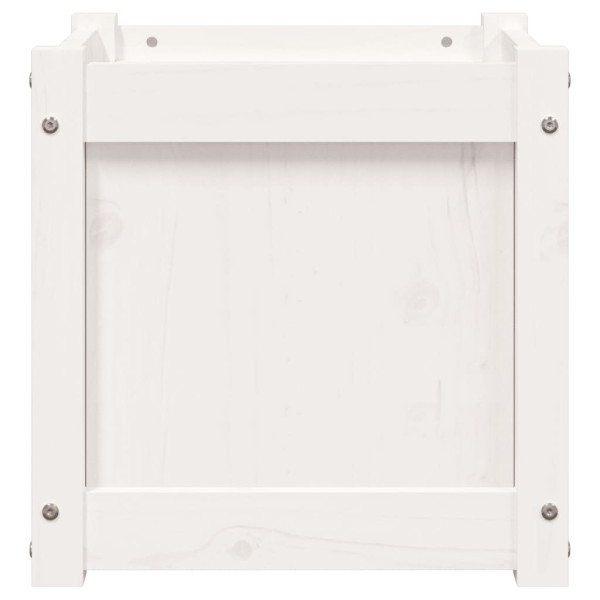 Jardinera madera maciza de pino blanco 40x40x40 cm M 5