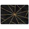 Alfombra lavable antideslizante negro y dorado 120x180 cm 2