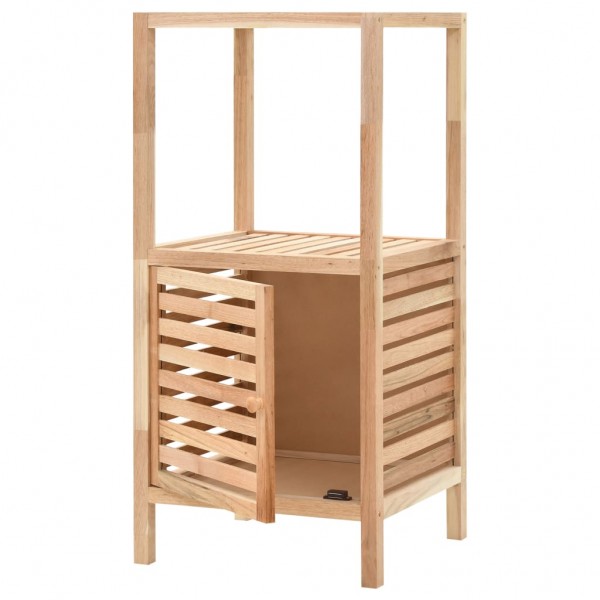 Armario de cuarto de baño madera maciza nogal 39.5x35.5x86 cm M 2