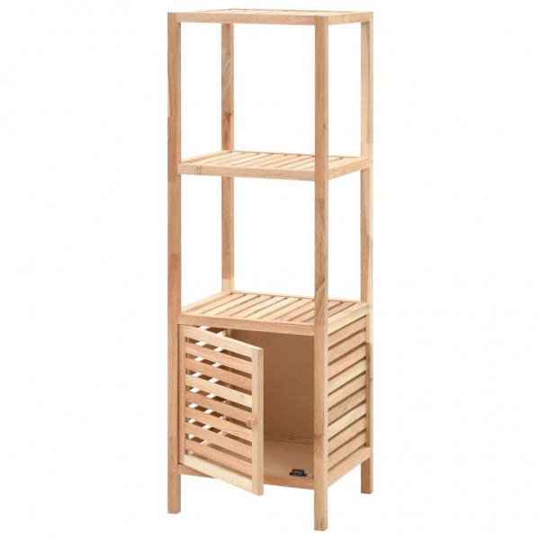 Armario de cuarto de baño madera maciza nogal 39.5x35.5x123 cm M 2