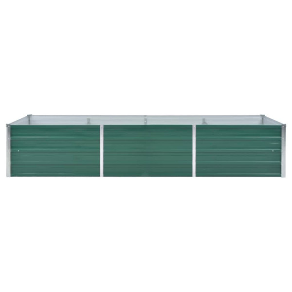 Arriate de jardín de acero galvanizado verde 240x80x45 cm M 3