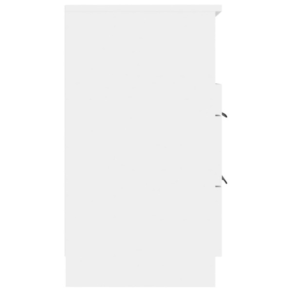 Mesa de cabeceira derivados de madeira branco M 4