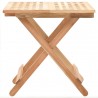Mesa auxiliar plegable de madera maciza de nogal 50x50x49 cm 4