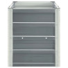 Canteiro elevado de jardim aço galvanizado 240x40x45cm cinzento 3