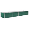 Canteiro elevado de jardim aço galvanizado 320x80x45 cm verde 2