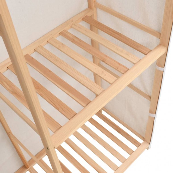 Armario de ropa de 3 niveles 110x40x170 cm M 5