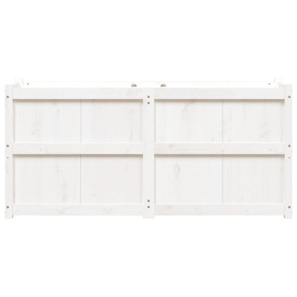 Vaso/floreira de jardim 150x50x70 cm pinho maciço branco M 5