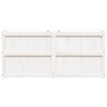 Jardinera de madera maciza de pino blanca 150x50x70 cm 5
