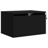 Mesa de cabeceira de parede com luzes LED preto 3