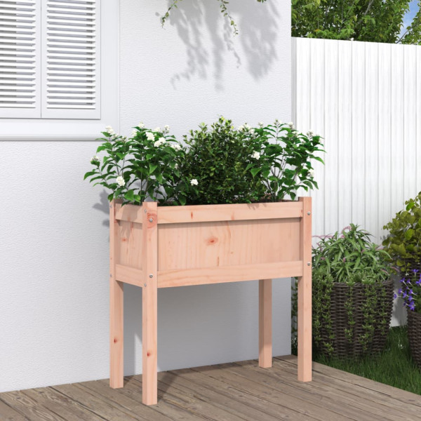 Jardinera con patas madera maciza de abeto Douglas 70x31x70 cm D